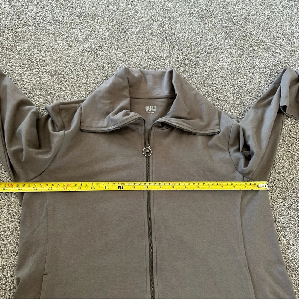 Eileen Fisher Organic Cotton Lycra Zip Up Jacket Size Small - Picture 11 of 12